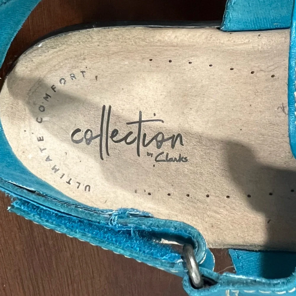 Collection by Clarks Teal Sandals - Picture 2 of 4